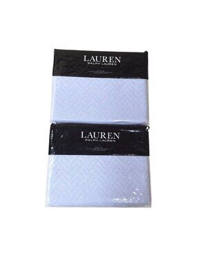 Lauren Ralph Lauren Kaia King Sham 2 Pack 20"x36" Blue Cornflower Cotton Blend